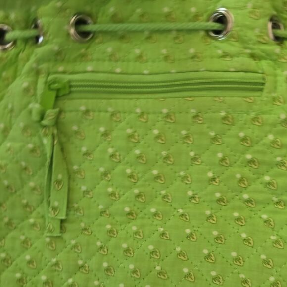 Green Quilted Patterned Backpack - Picture 5 of 6